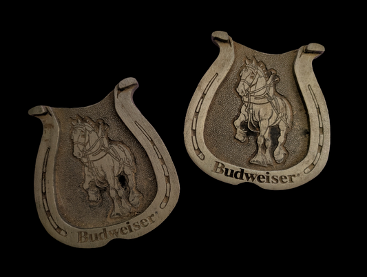 Budweiser Horseshoe Coaster Set (2)