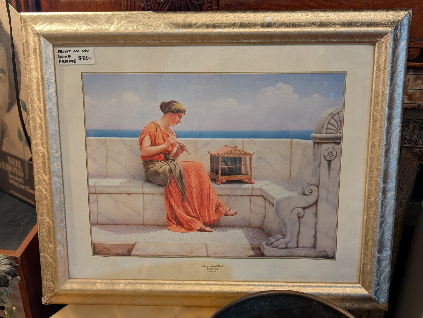 Greek Woman in Gold Frame