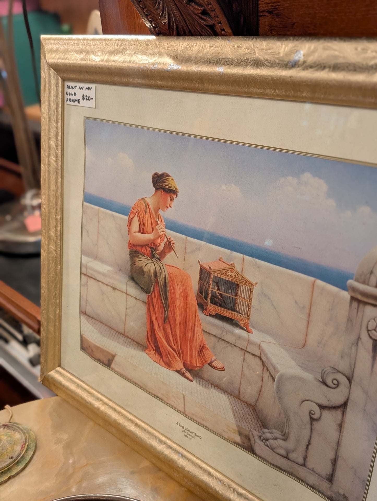 Greek Woman in Gold Frame