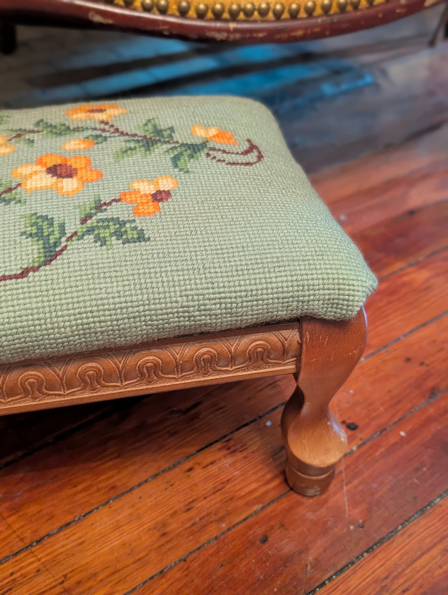 Floral Footstool